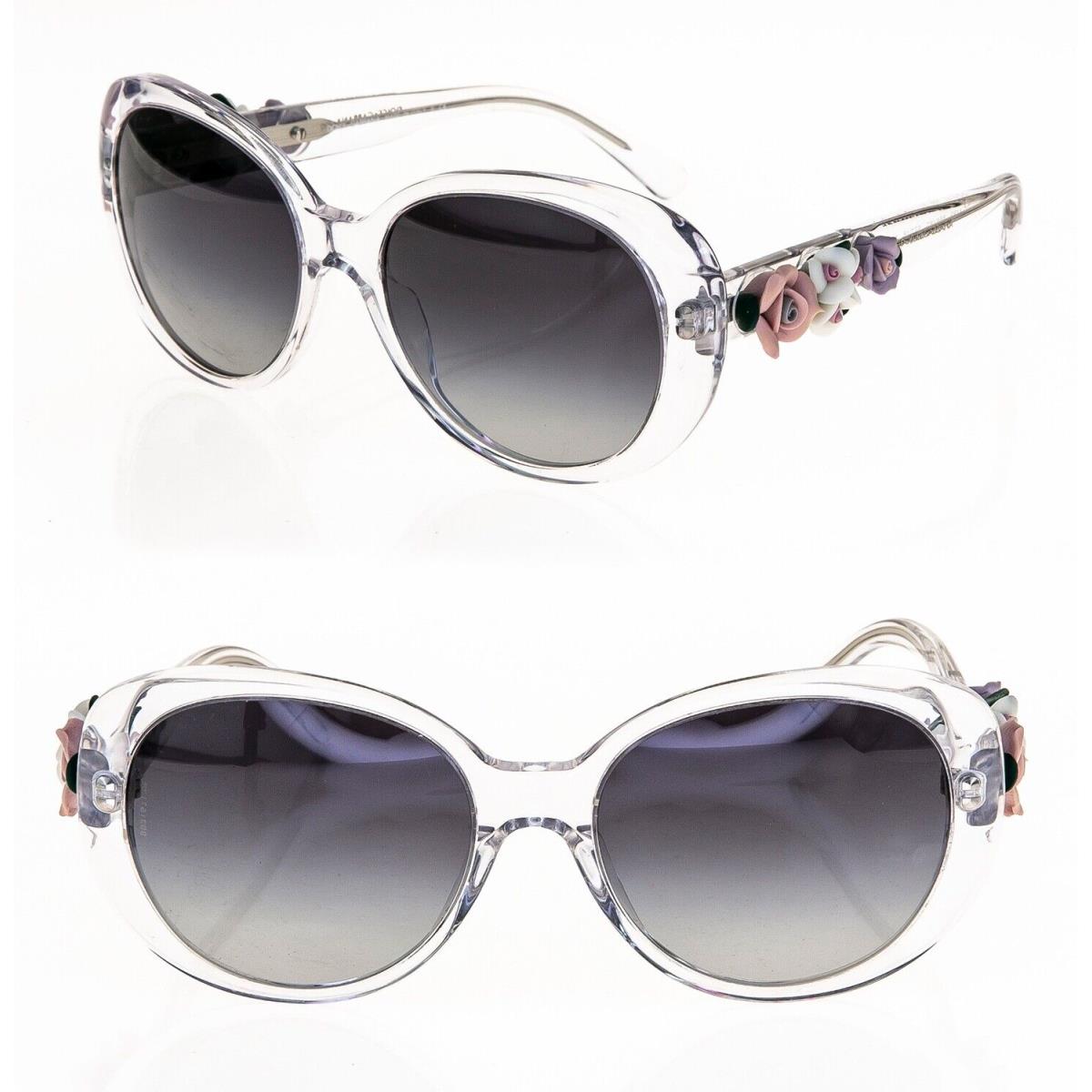 Dolce Gabbana Almond Flower Crystal Gray Porcelain Sunglasses DG4183 4183