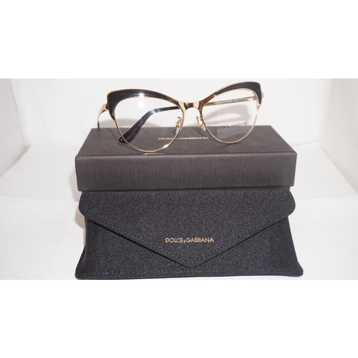 Dolce Gabbana Eyeglasses Cateye Gold Havana DG1308 501 55 16 140