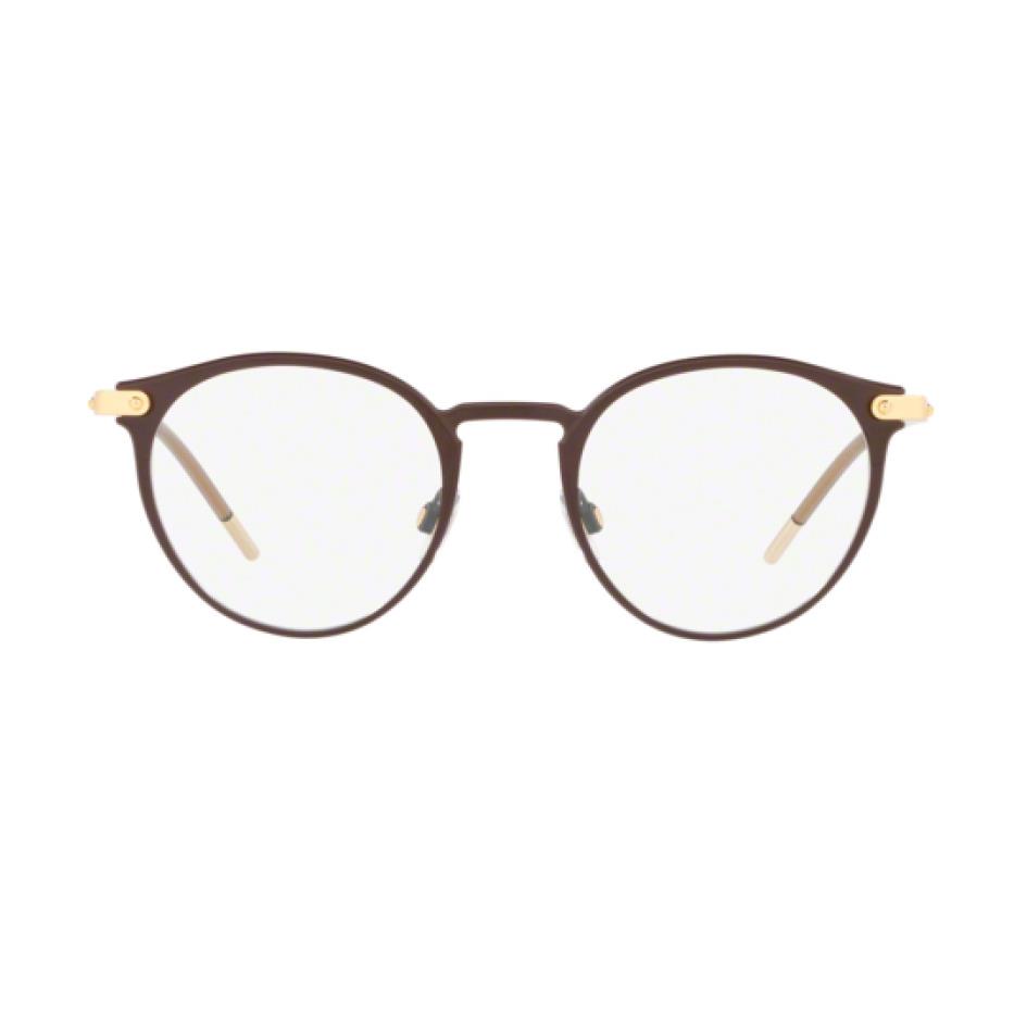 Dolce Gabbana DG1318 1315 Matte Brown Unisex Round Eyeglasses 50-21-145