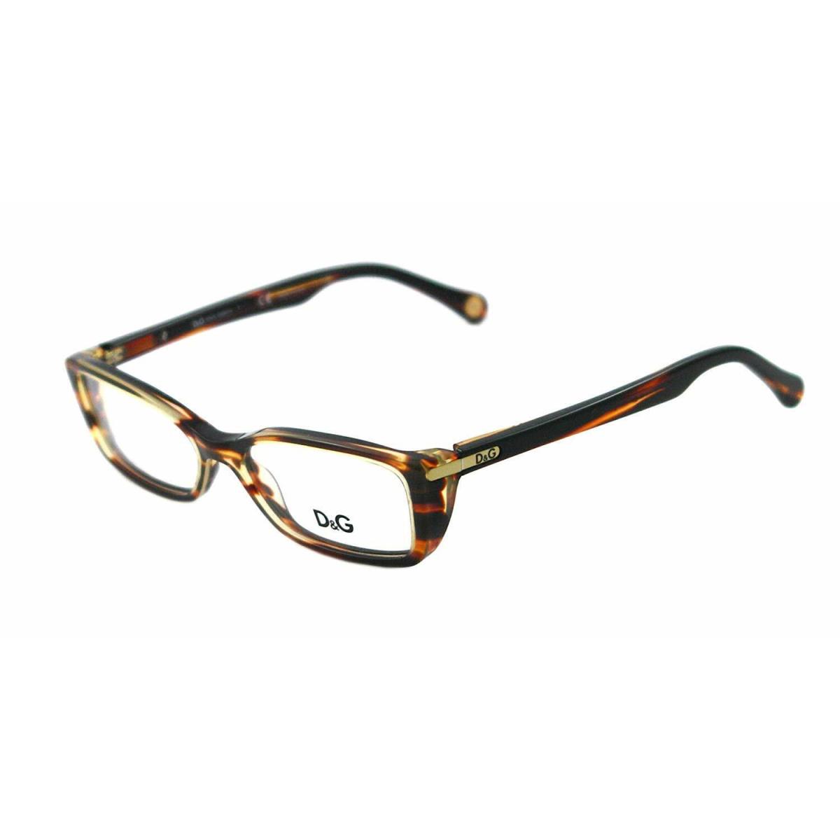 Dolce Gabbana D G 1219 Brown Streak 1672 Plastic Eyeglasses Frame 51-15-135 RX