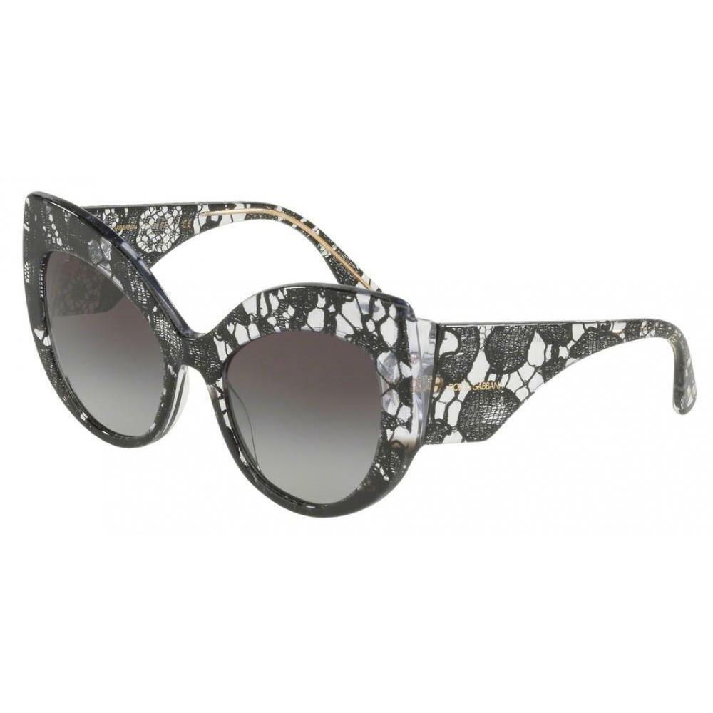 Dolce Dolce & Gabbana D&g 4321F 31528 Gabbana D G 4321F 31528 Black Lace Cat Eye Sunglasses