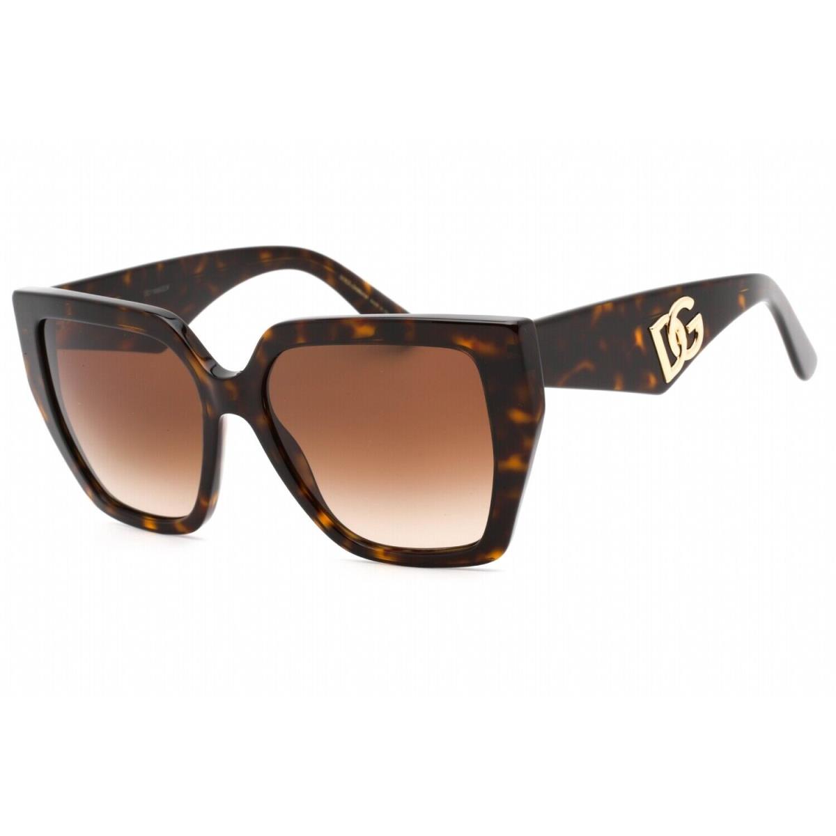 Dolce Gabbana DG4438 502/13 Sunglasses Havana Frame Brown Gradient Lenses 55mm