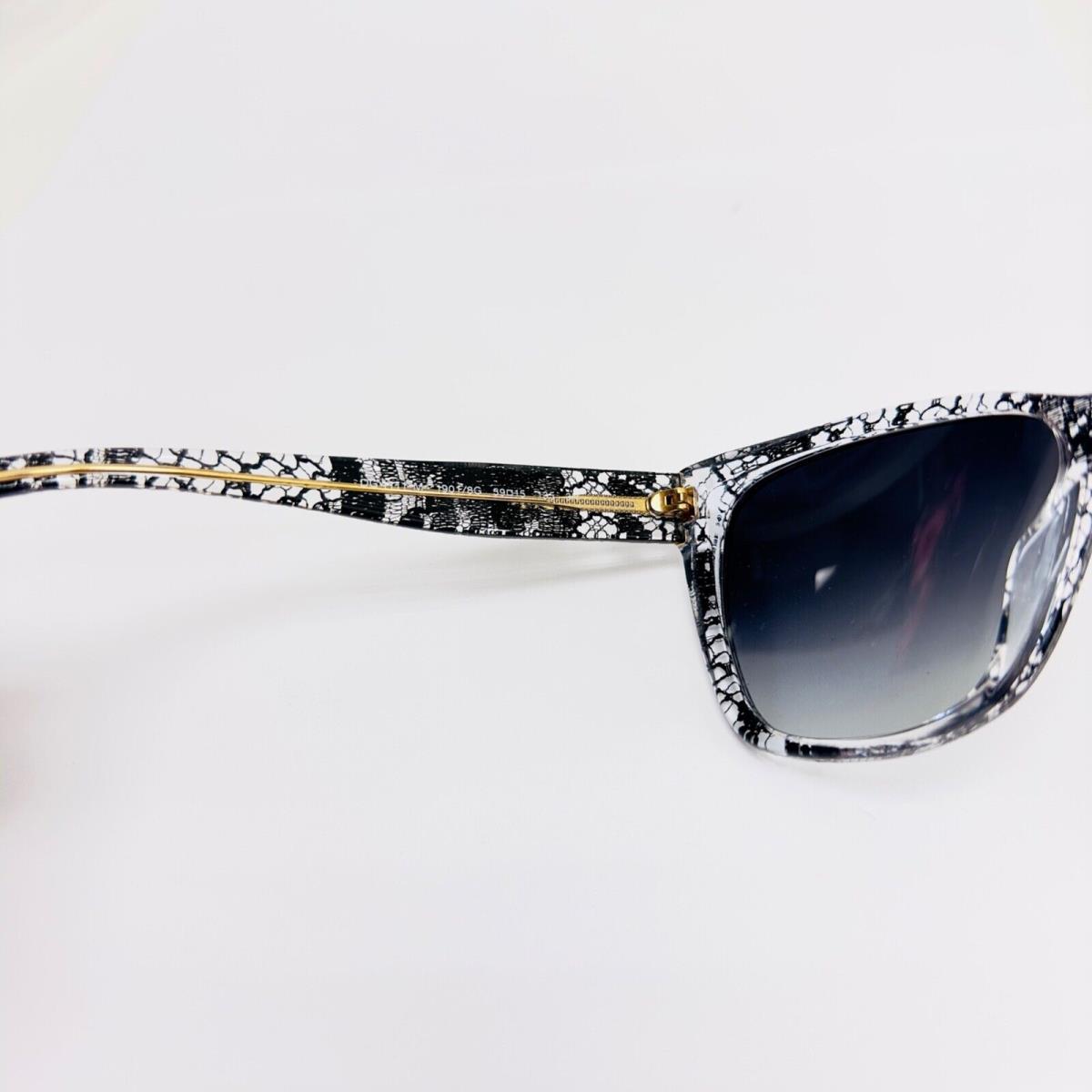 Dolce Gabbana 4111 Black Lace Crystal Acetate Butterfly Sunglasses DG4111m