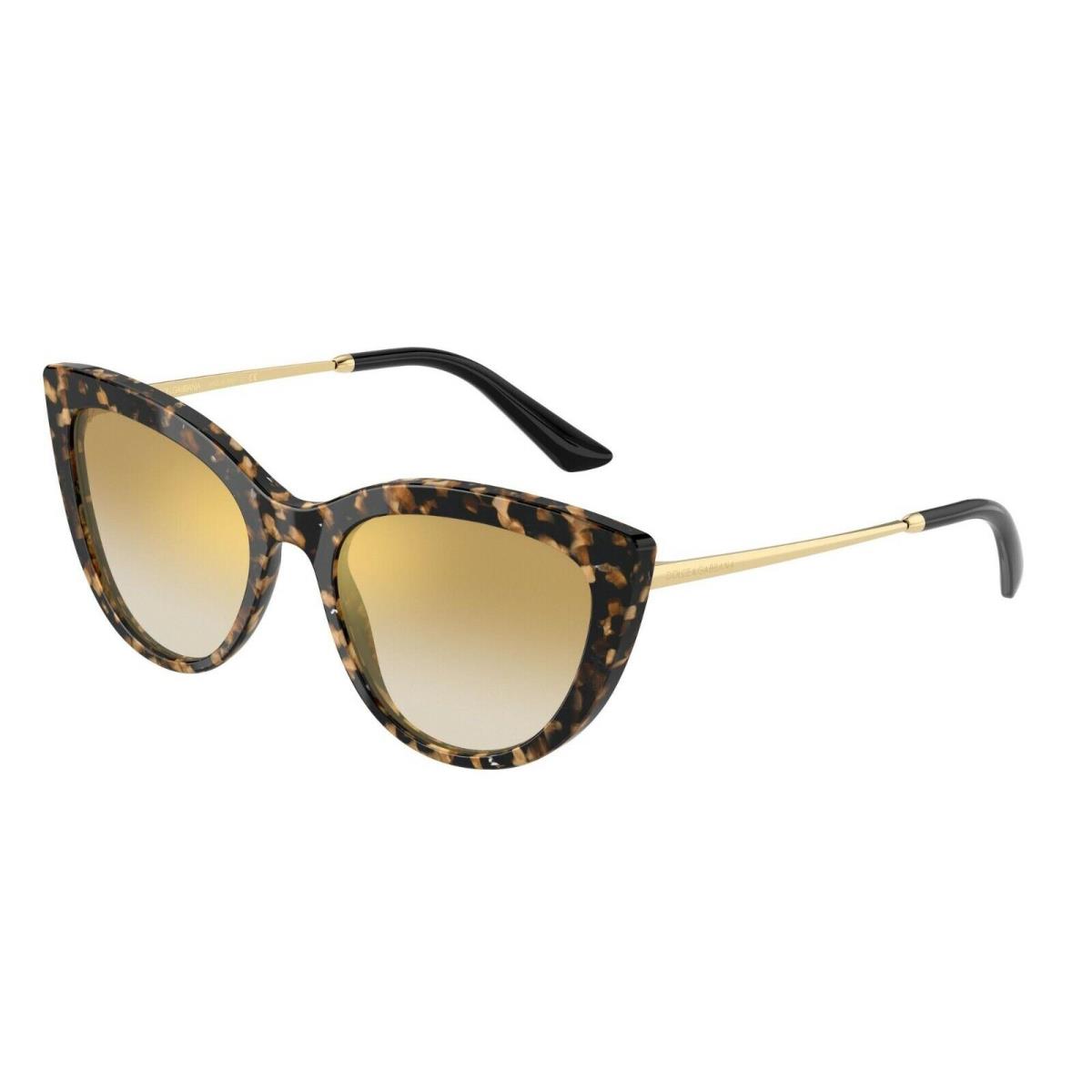 Dolce Gabbana DG 4408 Cube Black Gold/light Brown Gold Mirrored Sunglasses