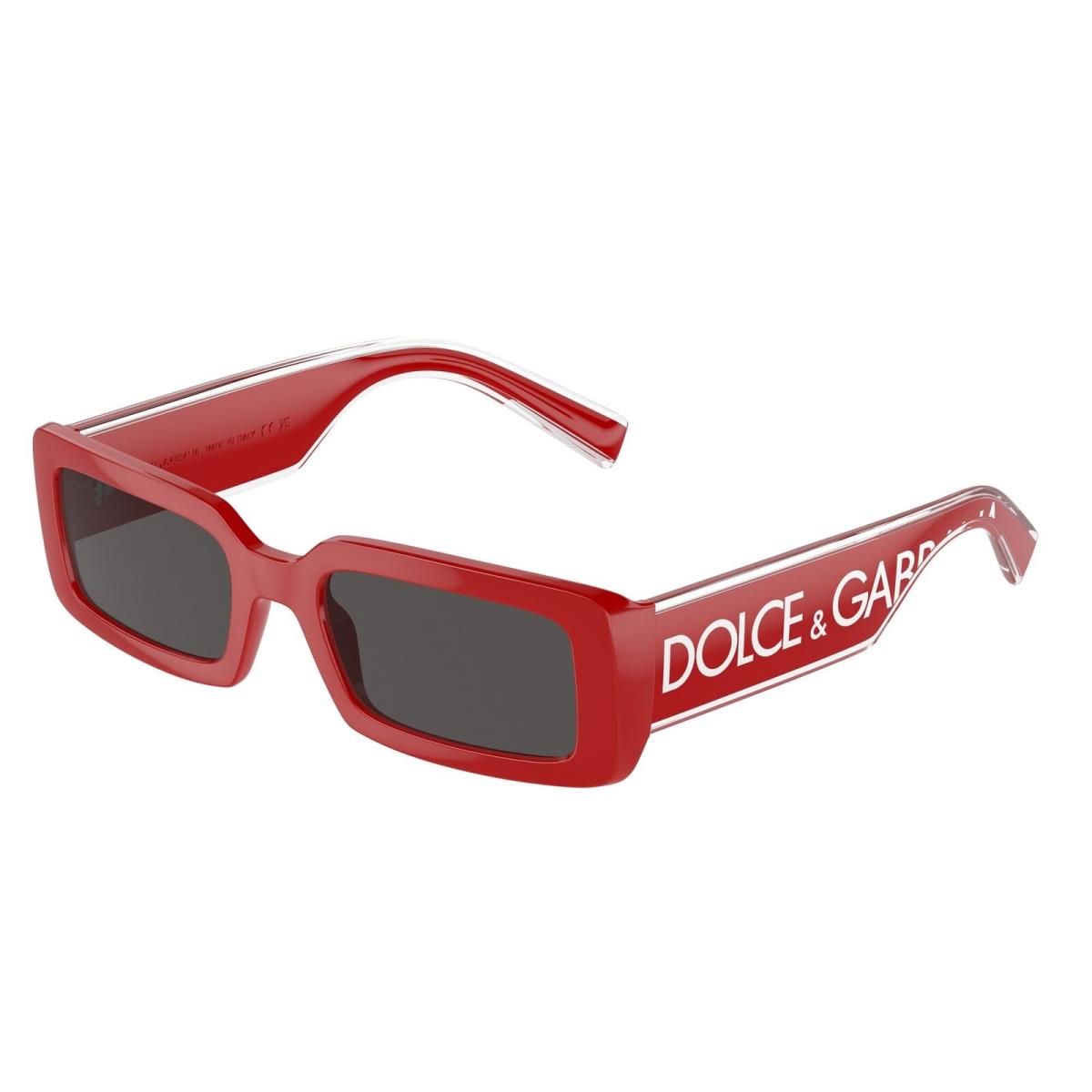 Dolce Gabbana DG6187 309687 Red Dark Grey 53 mm Women`s Sunglasses