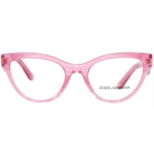 Dolce Gabbana DG3372 52-20-145 Pink Non-optical Demo Lenses Women`s Glasses