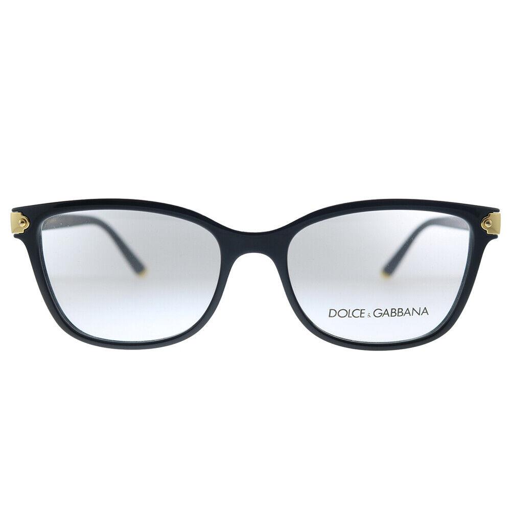 Dolce Gabbana DG 5036 501 Black Plastic Butterfly Eyeglasses 53mm