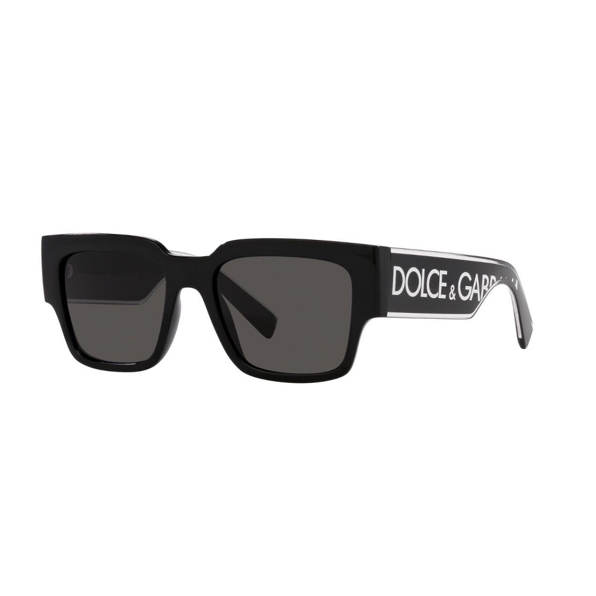 Dolce Gabbana DG 6184 Shiny Black/grey 501/87 Sunglasses