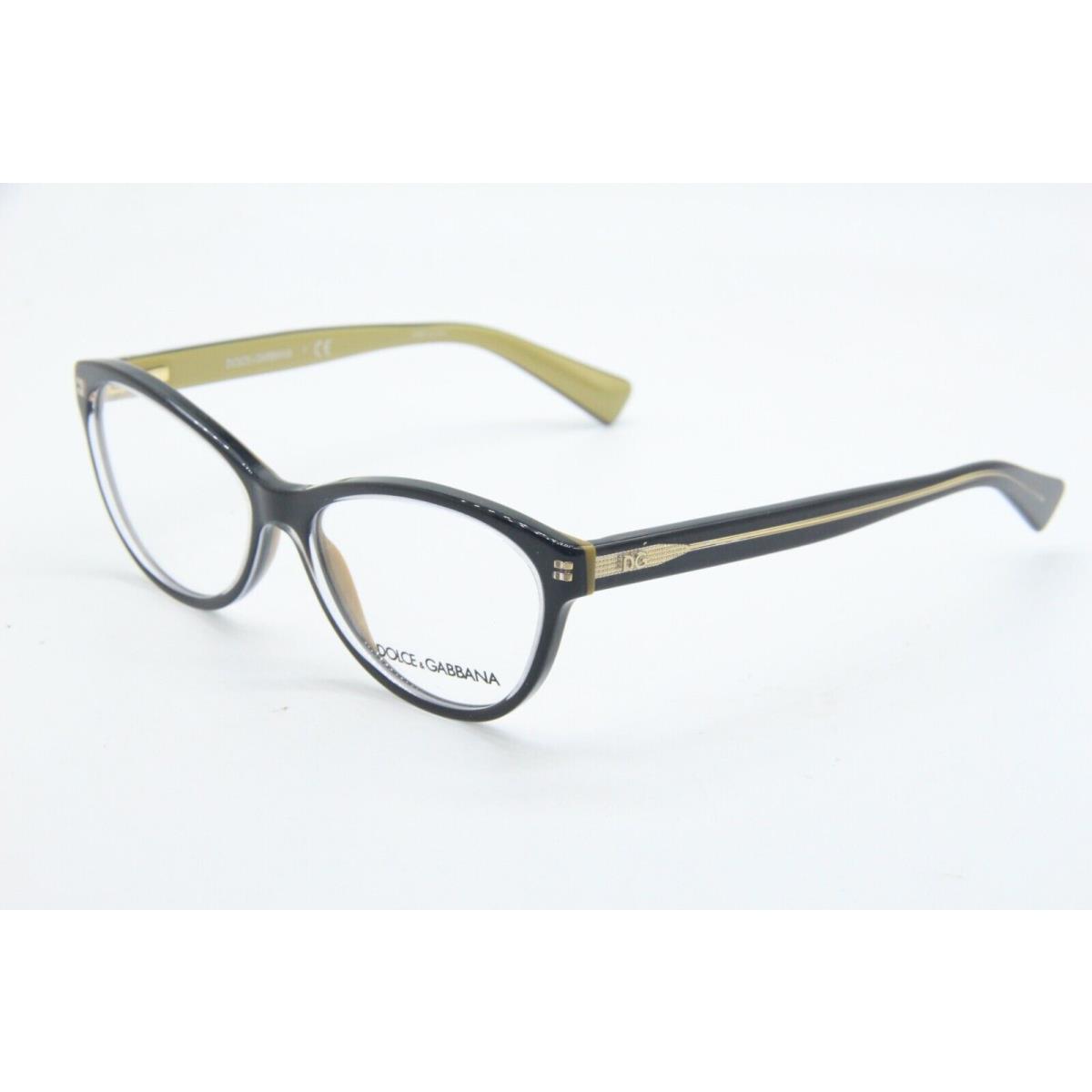 Dolce Gabbana DG 3232 2955 Gold Black Eyeglasses 53-15