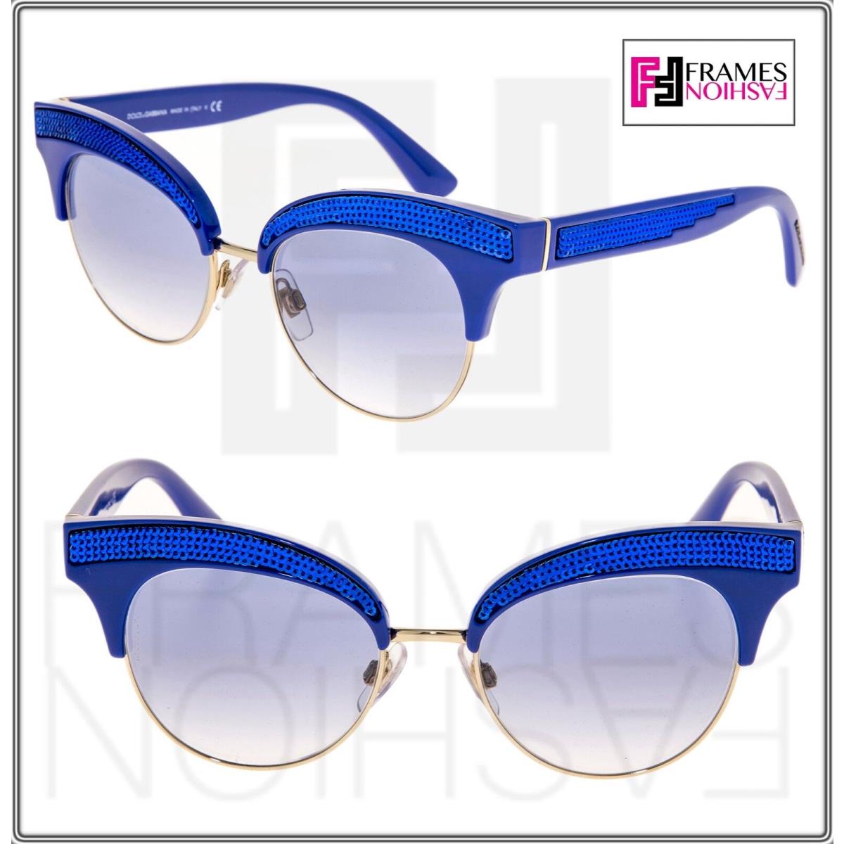 Dolce Gabbana 6109 Sequin Blue Gradient Cat Eye Fashion Sunglasses DG6109