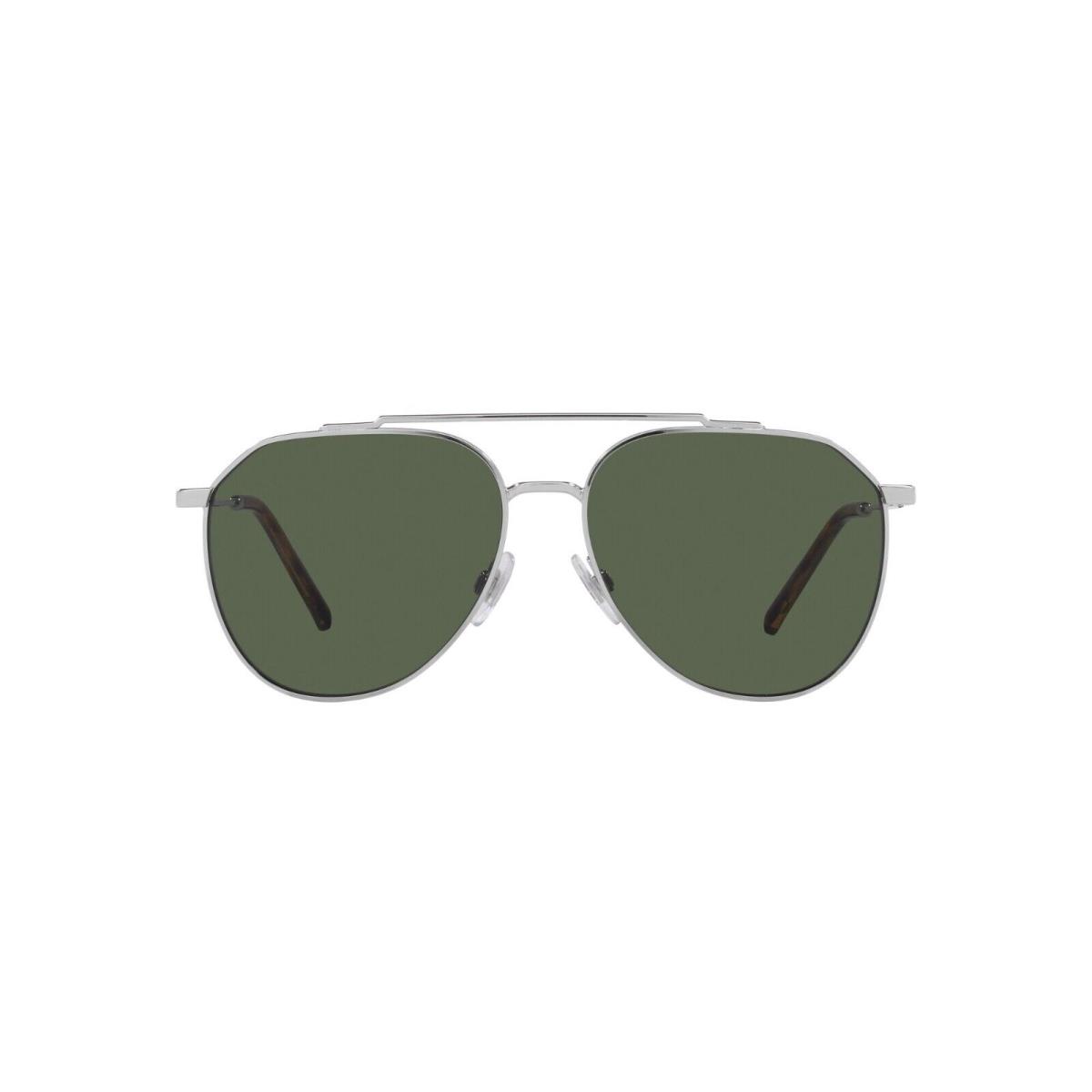 Dolce Gabbana DG 2296 Silver/dark Green 05/9A Sunglasses