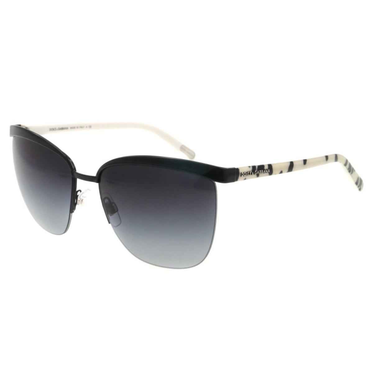 Dolce Gabbana D G Womens Sunglasses 2104 01/8G Black Frame