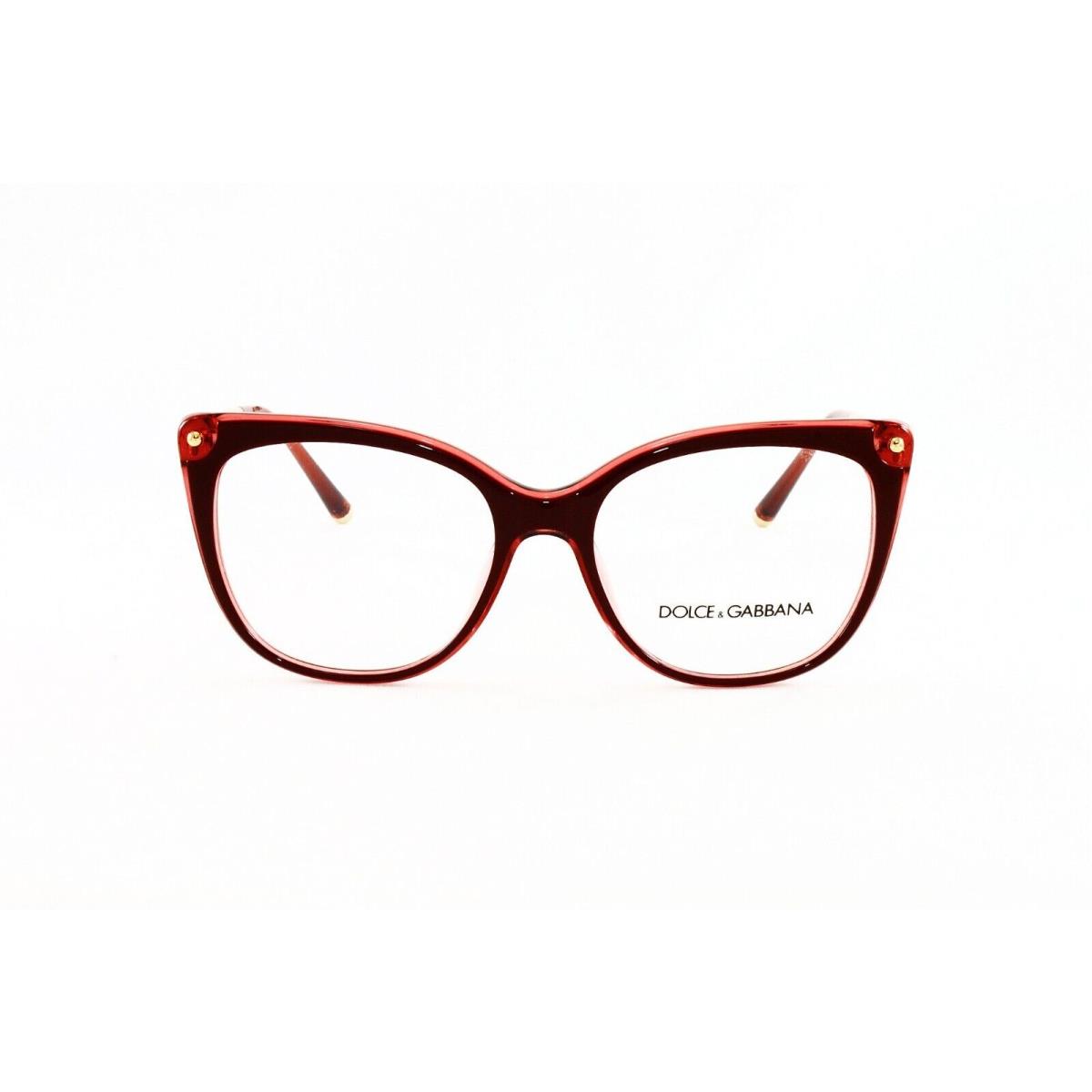 Dolce Gabbana Eyeglasses Women`s Cat Eye DG3294 3190 Top Bordeaux/pink