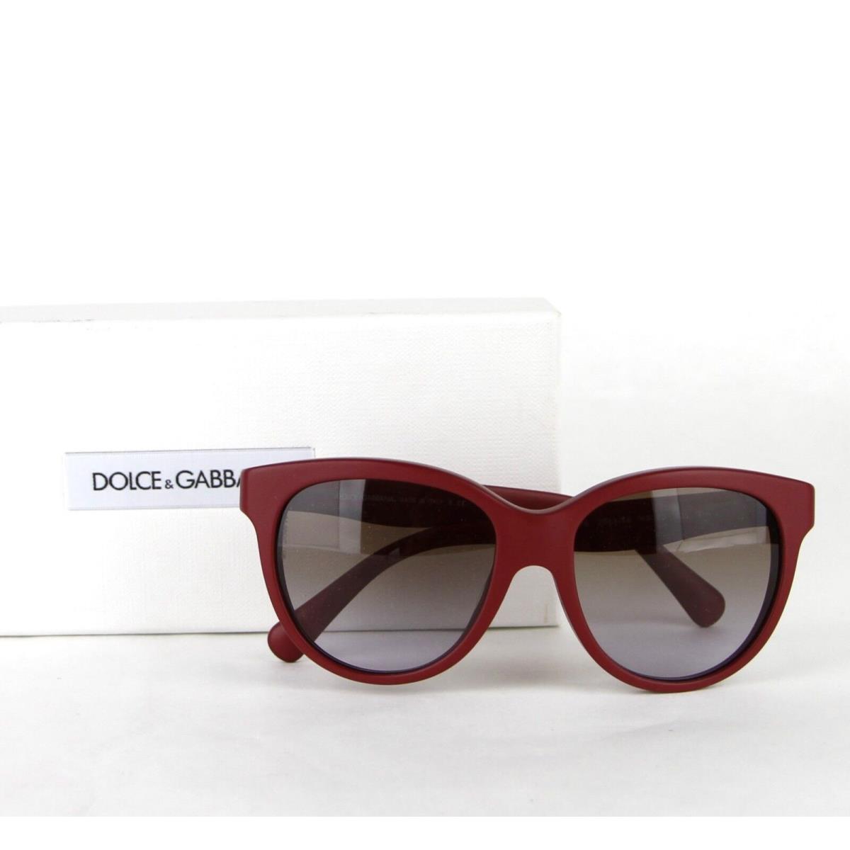 Dolce Gabbana Girl`s Matt Silk Cat Eye Acetate Frame Sunglasses 4176 2583/68