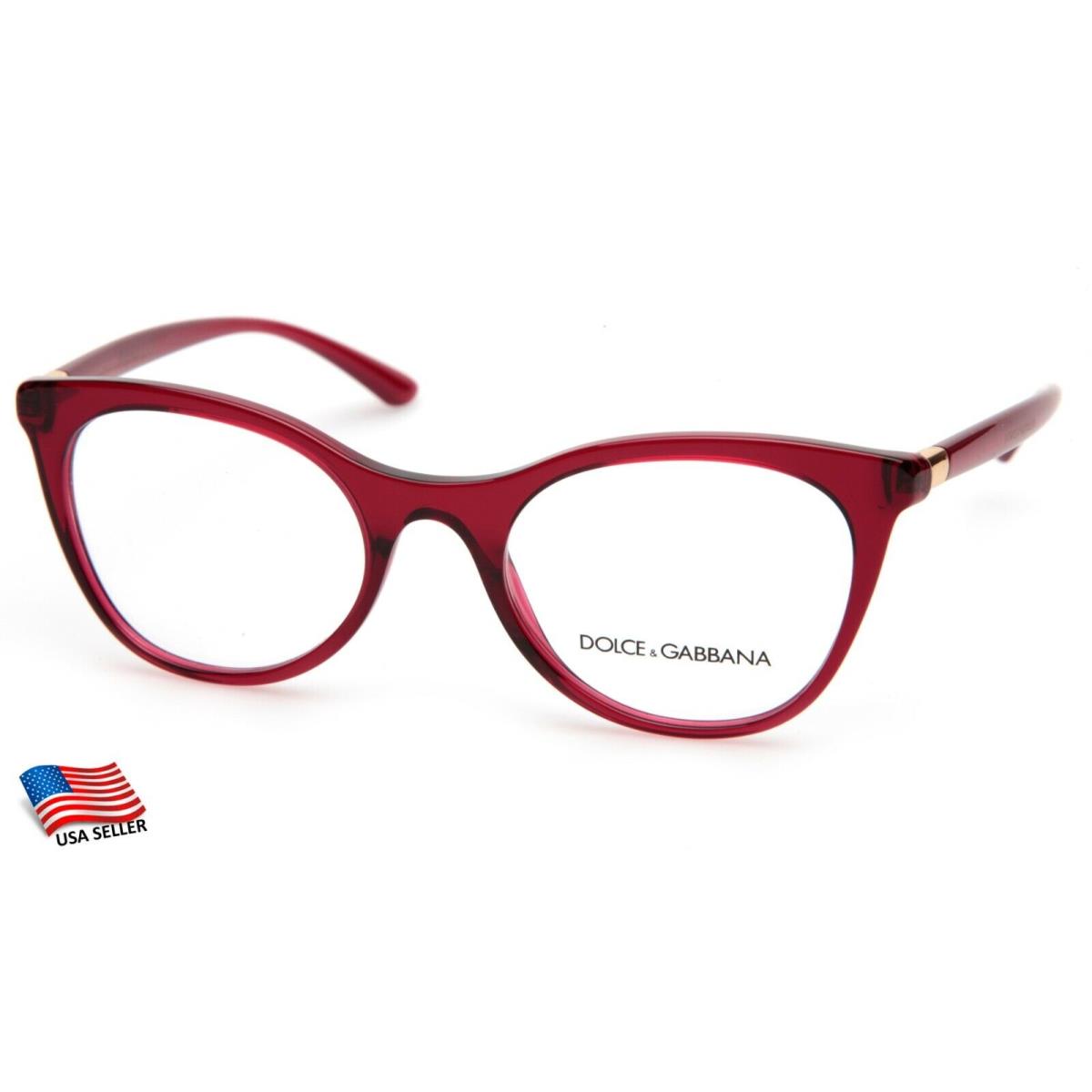 D G Dolce Gabbana DG 3312 3211 Red Eyeglasses Frame 52-20-140 B42 Italy