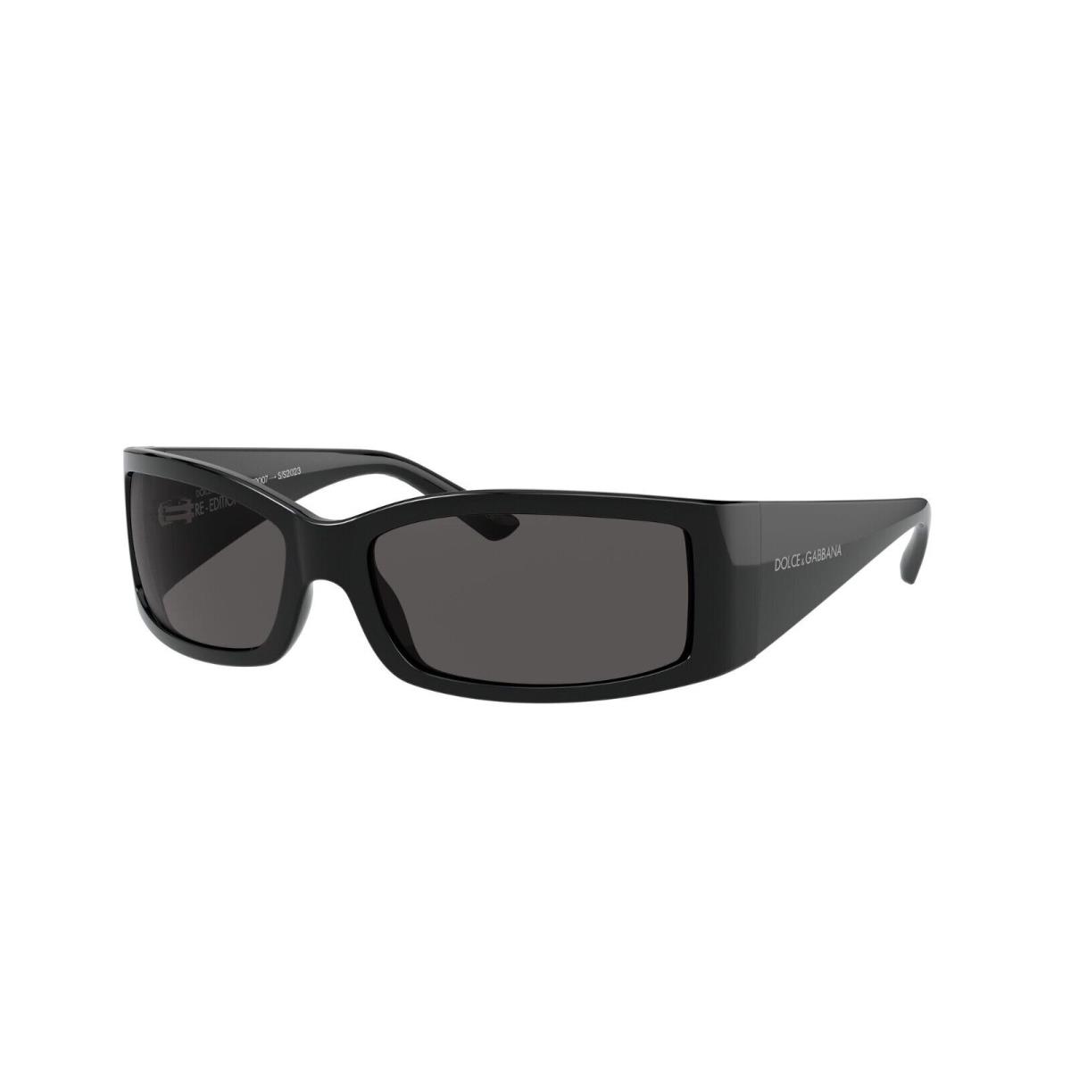 Dolce Gabbana DG 6188 Shiny Black/grey 501/87 Sunglasses