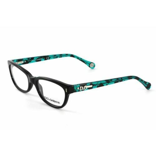 Dolce Gabbana D G DD 1205 Black 1826 Plastic Cat Eye Eyeglasses 50-17-135