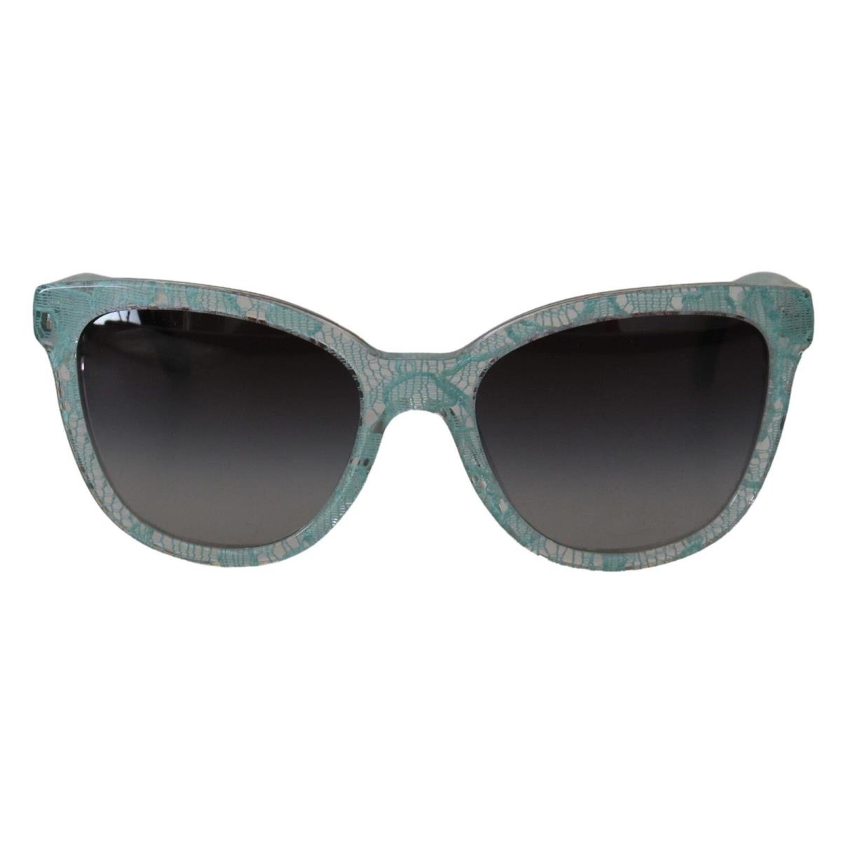 Dolce Gabbana Blue Lace Acetate Crystal Round DG4190 Sunglasses