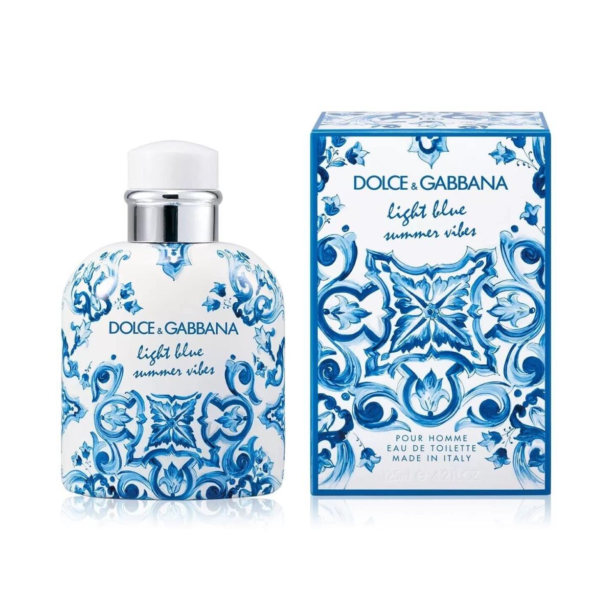 Dolce Gabbana Light Blue Summer Vibes Eau de Toilette For Men 4.2 Oz / 125ml