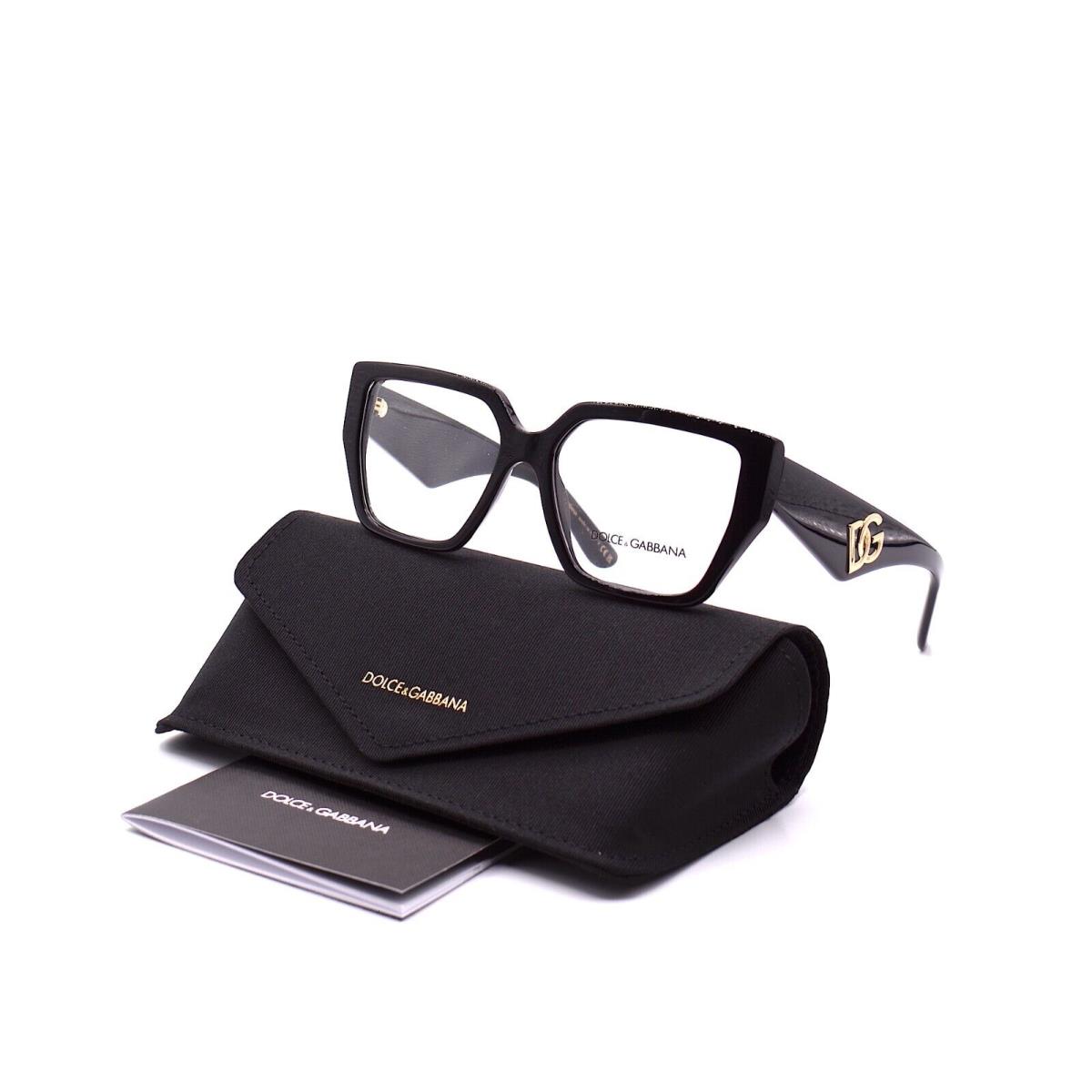 Dolce Gabbana DG3373 950 Black Eyeglasses Frame RX 55-16