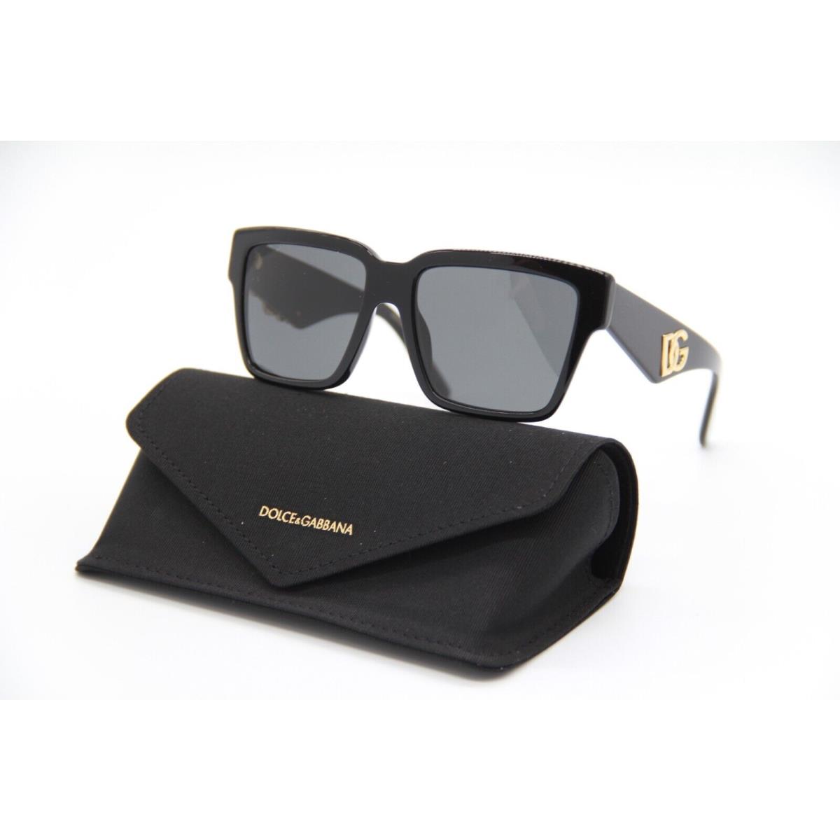 Dolce Gabbana Sunglasses DG4436 501/87 Women Black Square Eyewear