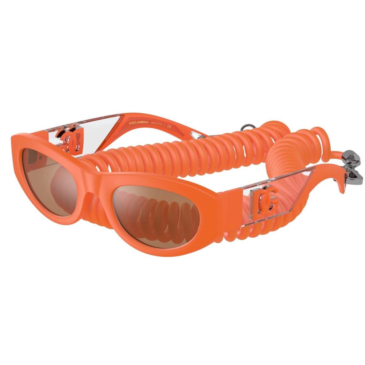 Dolce Gabbana DG 6174 Orange/orange Brown 3338/6Q Sunglasses