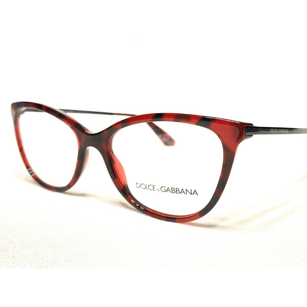 Dolce Gabbana DG3258 2889 Womens Red Tortoise Eyeglasses Frames 52/17 140