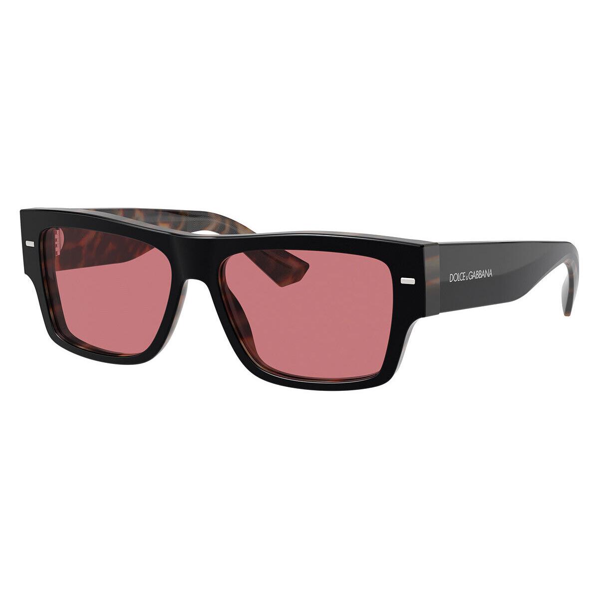 Dolce Gabbana Men`s 55mm Black on Red Havana Sunglasses DG4451-34177N-55