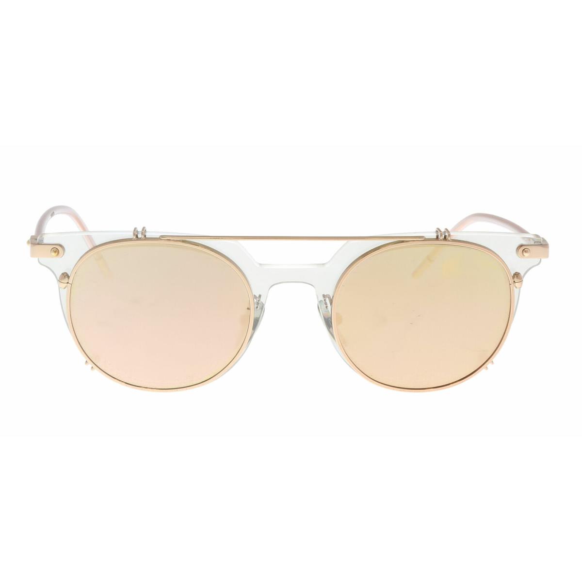 Dolce Dolce & Gabbana DG2196 12984Z Gabbana DG2196 12984Z Clear Pink Mirror Round Sunglasses