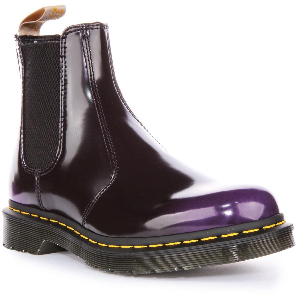 Dr Martens Vegan 2976 Oxford Lace Up Ankle Womens Boots Black Purple US 5 - 11