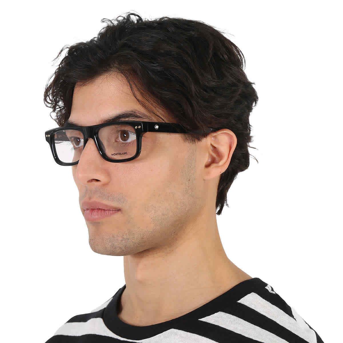 Montblanc Demo Rectangular Men`s Eyeglasses MB0289O 001 53 MB0289O 001 53