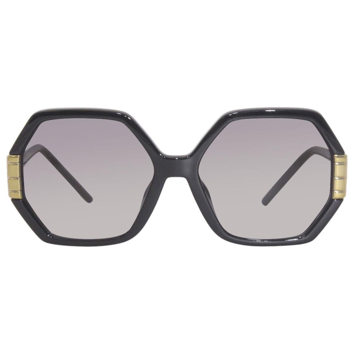 Tory Burch TY9062U 179123 Sunglasses Women`s Black/grey Gradient Lens Round 57mm