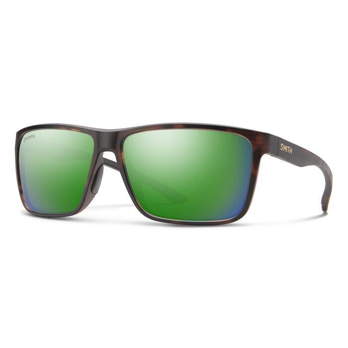 Smith Riptide Sunglasses - Matte Tortoise - Chromapop Glass Polarized Green