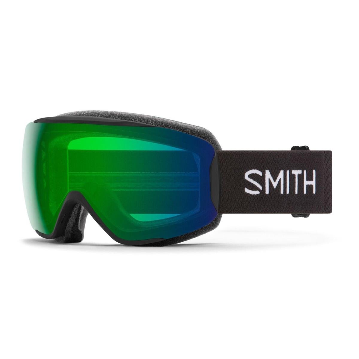 Smith Moment Ski / Snow Goggles Black Frame Everyday Green Mirror Lens