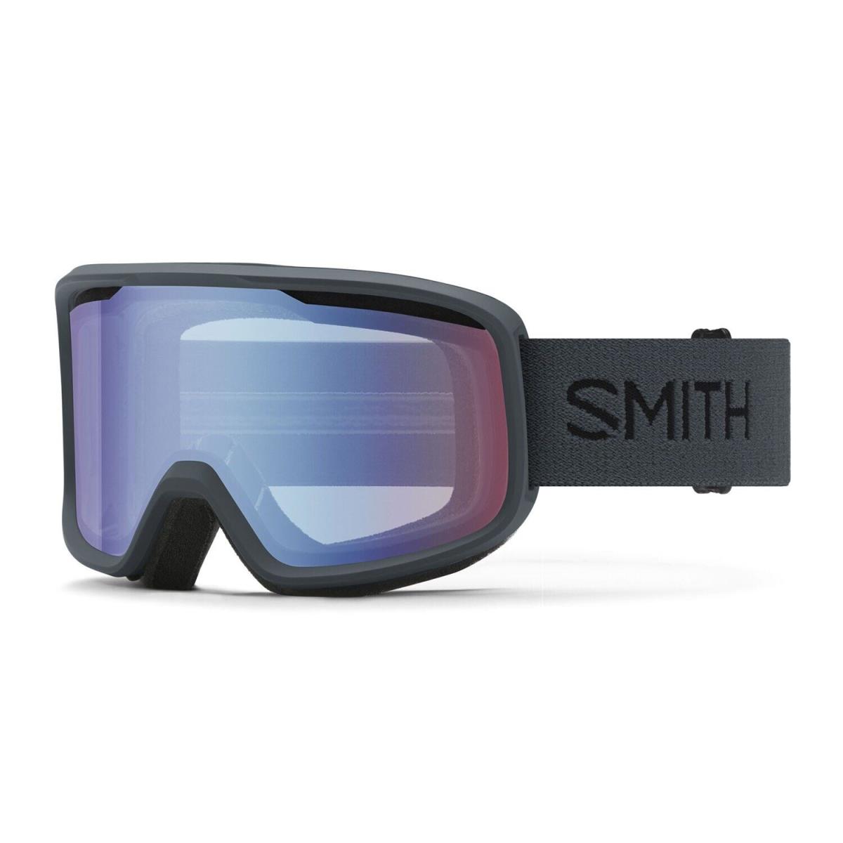 Smith Frontier Ski / Snow Goggles Slate Frame Blue Sensor Mirror Lens