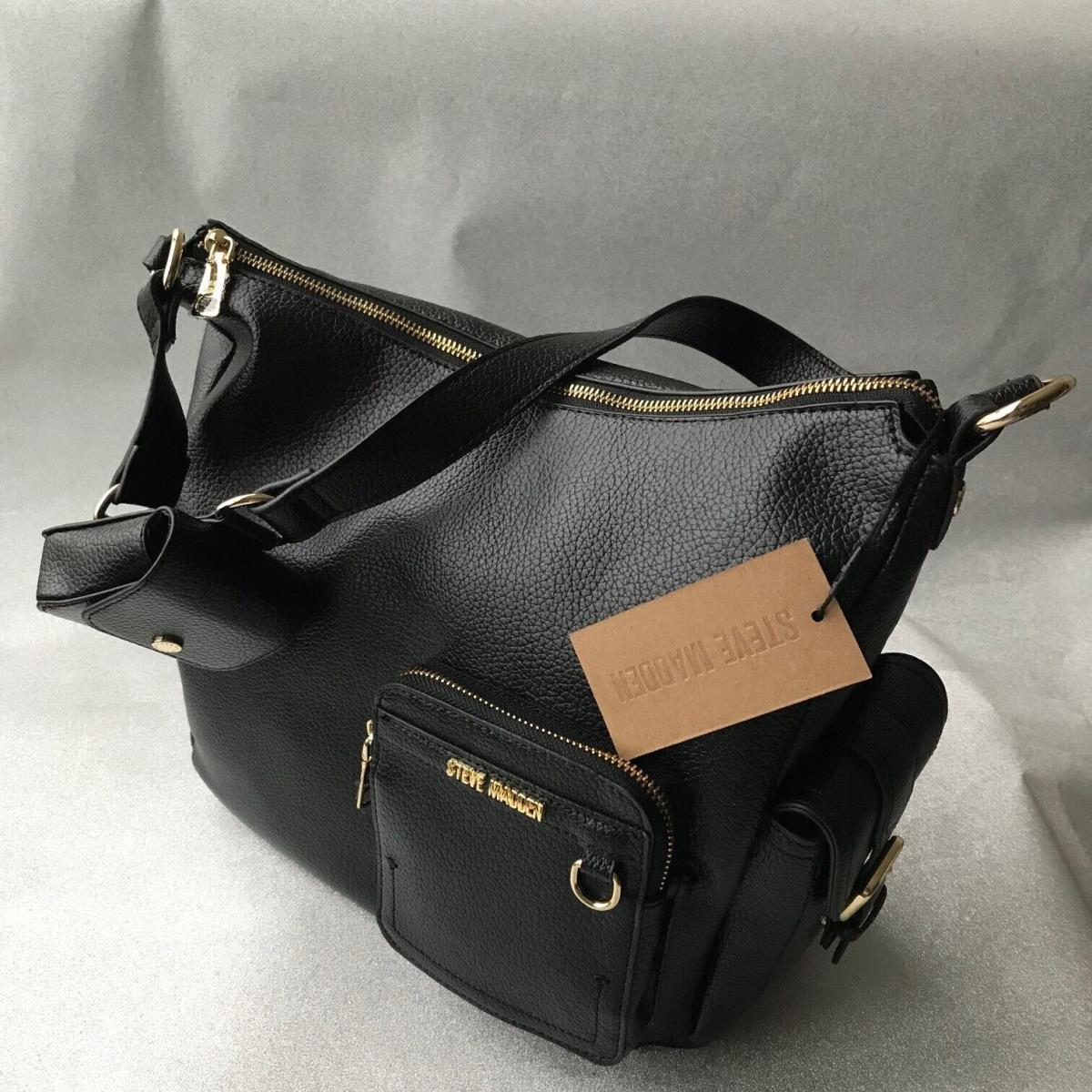 Steve Madden Bariella Hobo Shoulder Bag w Airpods Pouch Black 12 W x10 H x6 D