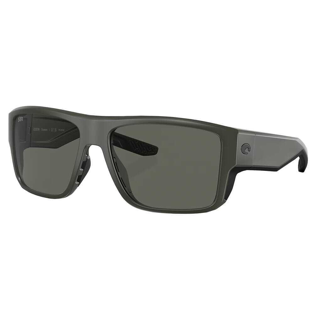 Costa Taxman Olive Frame Sunglasses W/gray 580G Lenses 06S9116-91160859