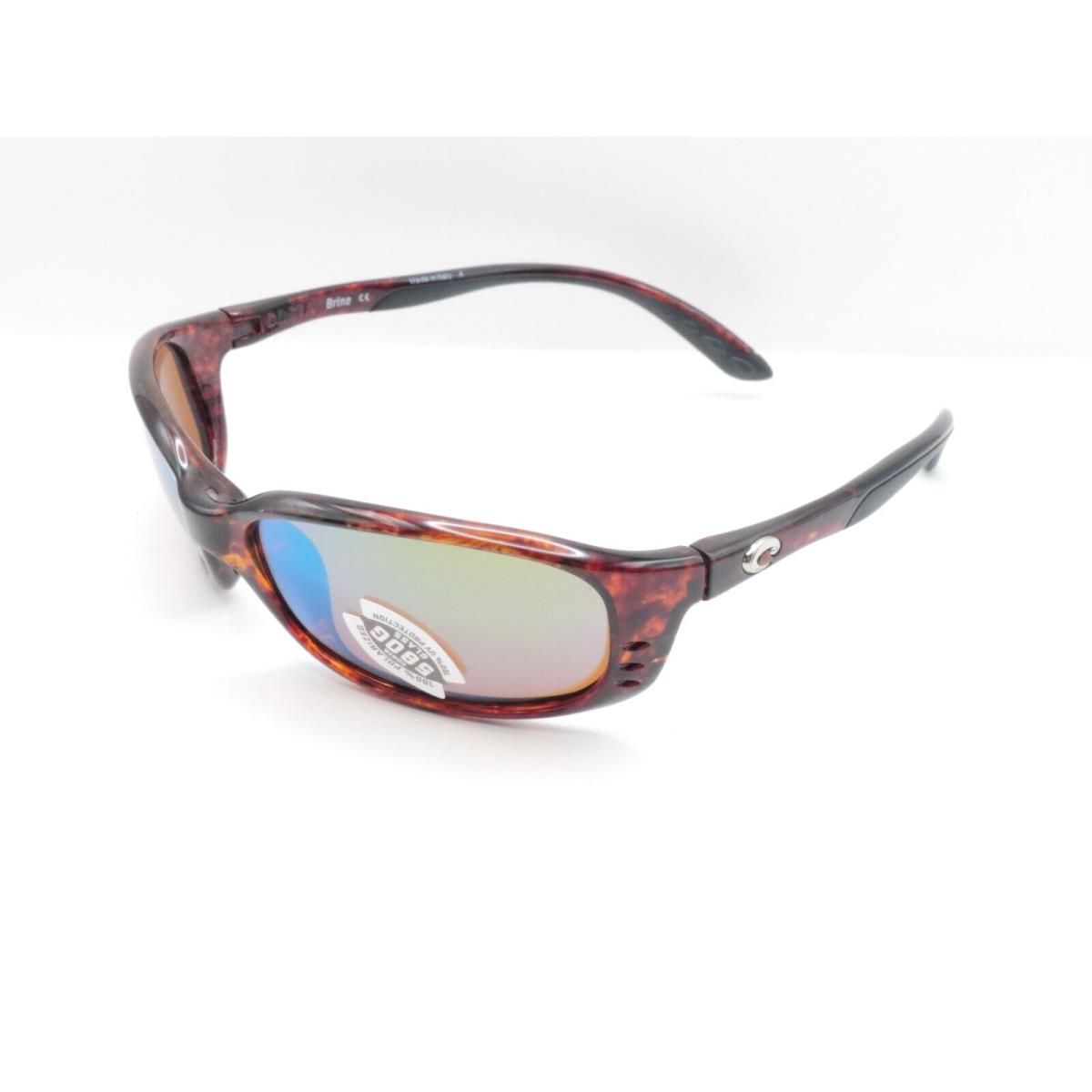 Costa Brine 06S9017 Men`s Polarized Sunglasses Tortoise/grn Mirror 59-18-130