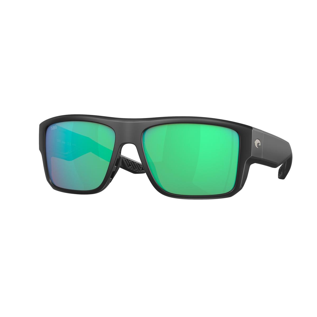 Costa Del Mar 06S 9116 Taxman Matte Black Green Mirro 911602 Sunglasses