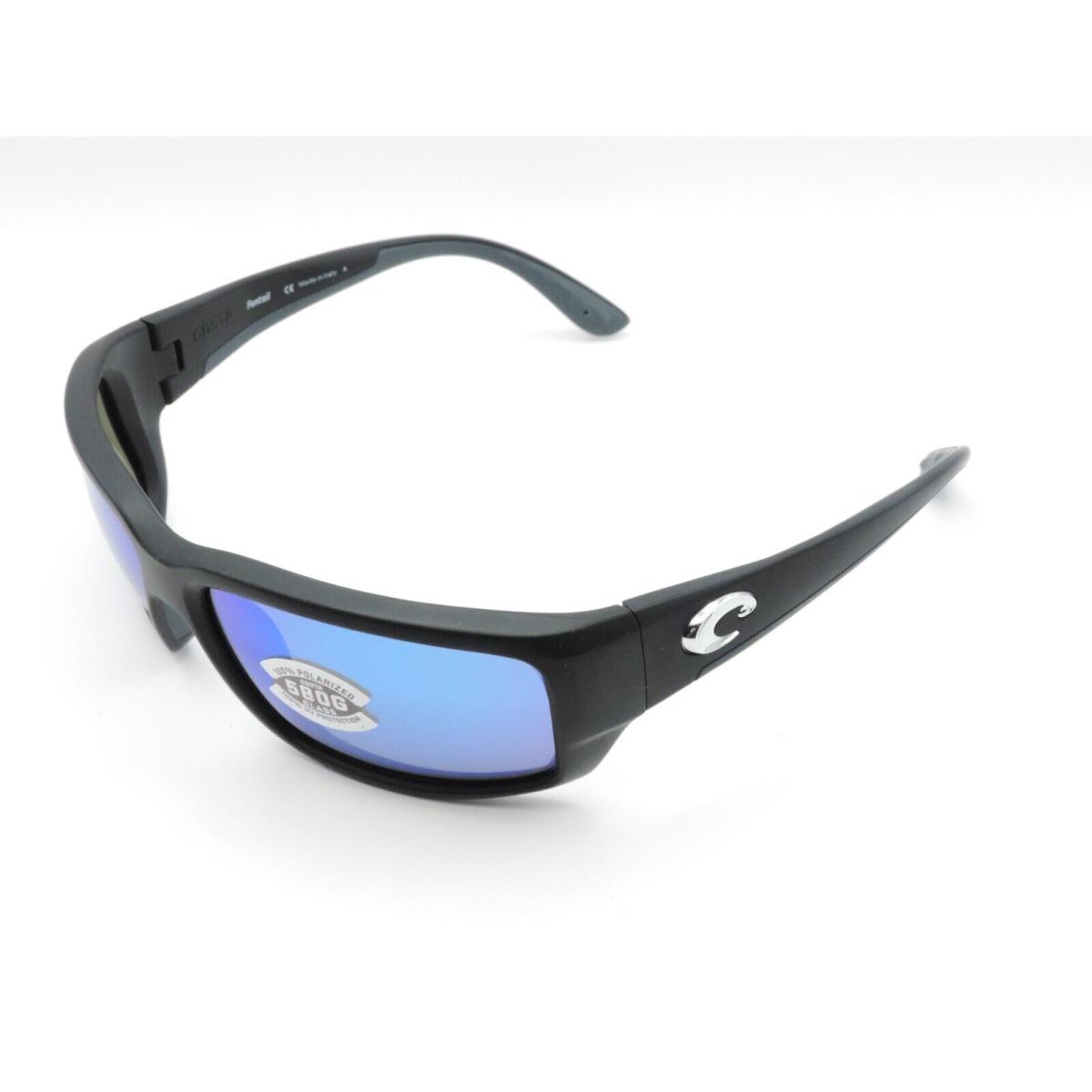 Costa Fantail Square Polarized Sunglasses Black/blue Mirror 580G 59-14-127