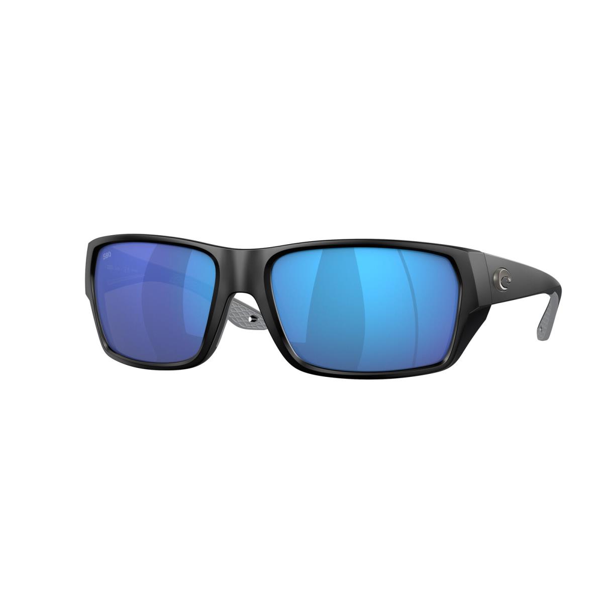 Costa Del Mar 06S 9113 Tailfin Matte Black Blue Mirro 911302 Sunglasses