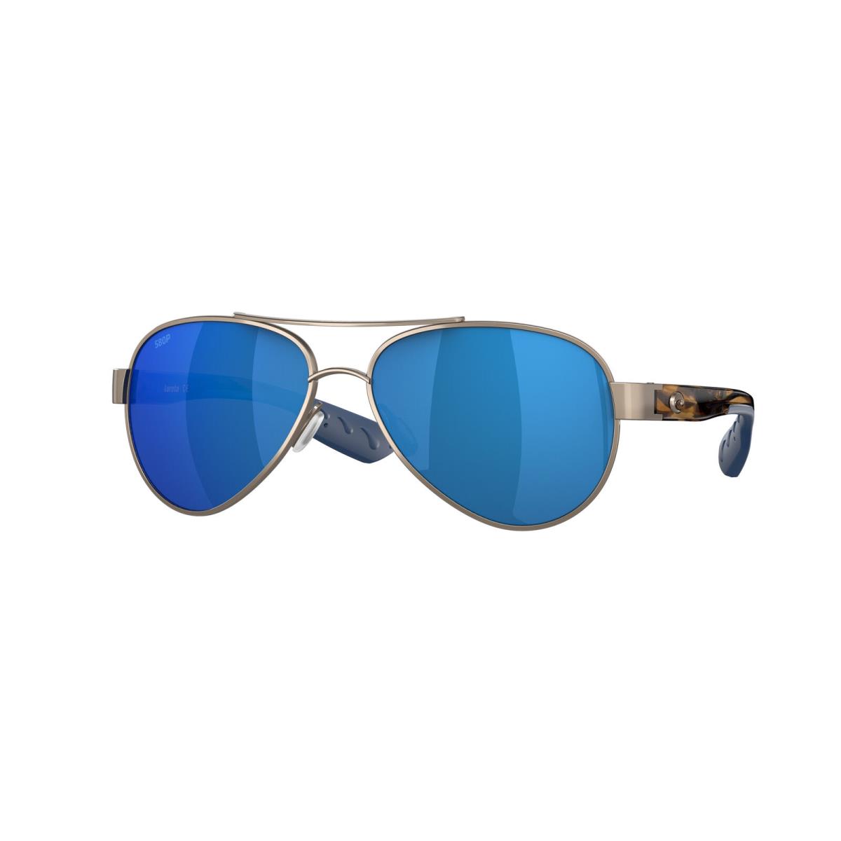 Costa Del Mar 06S 4006 Loreto Golden Pearl Blue Mirro 400632 Sunglasses