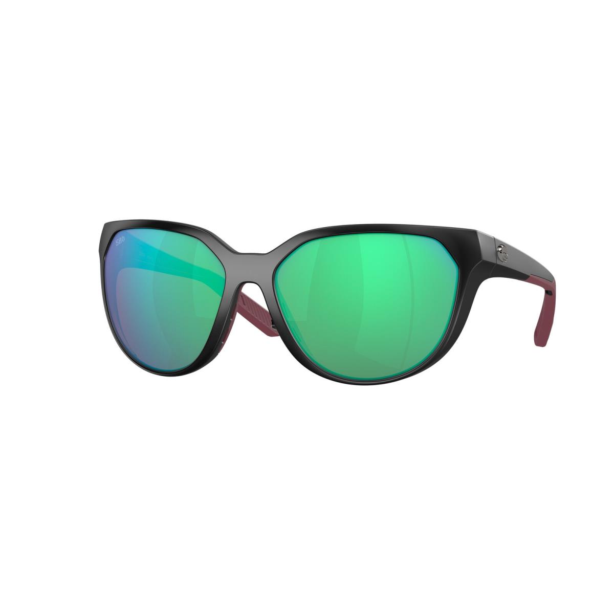 Costa Del Mar 06S 9110 Mayfly Matte Black Green Mirro 911002 Sunglasses