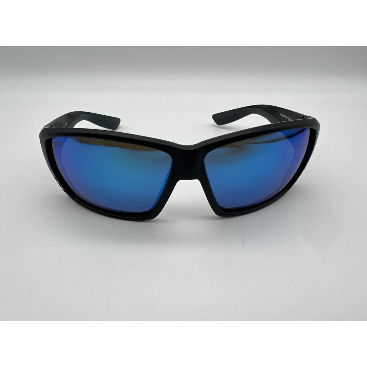 Costa Del Mar Tuna Alley Polarized Sunglasses Matte Black/blue Mirror Glass