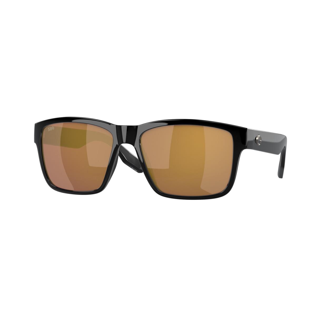 Costa Del Mar 06S 9049 Paunch Black Gold Mirror 580g 904909 Sunglasses