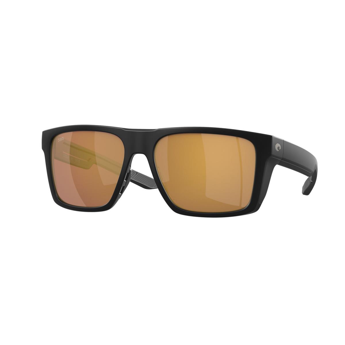 Costa Del Mar 06S 9104 Lido Matte Black Gold Mirror 5 910414 Sunglasses