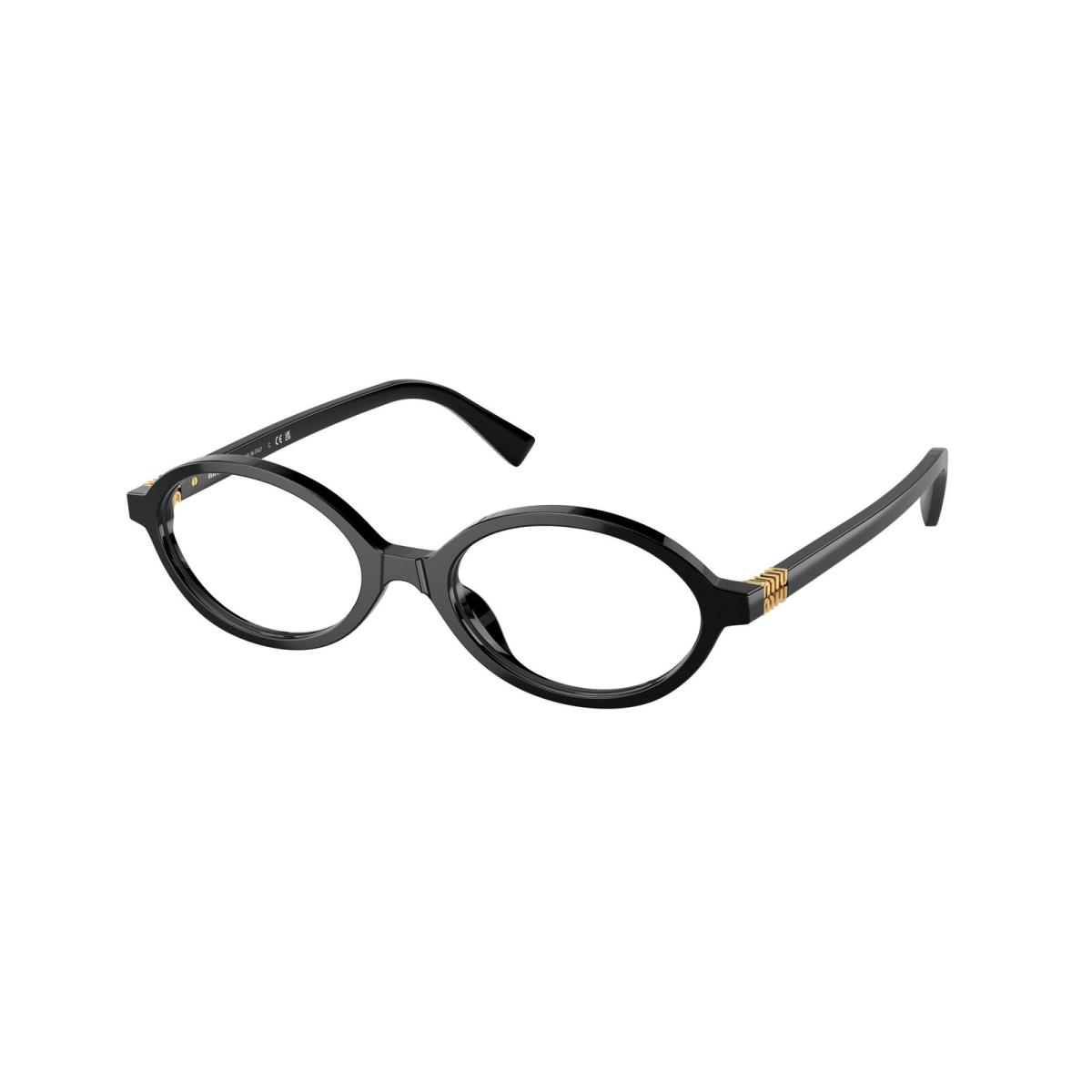 Miu Miu 01XV Eyeglasses 1AB1O1 Black