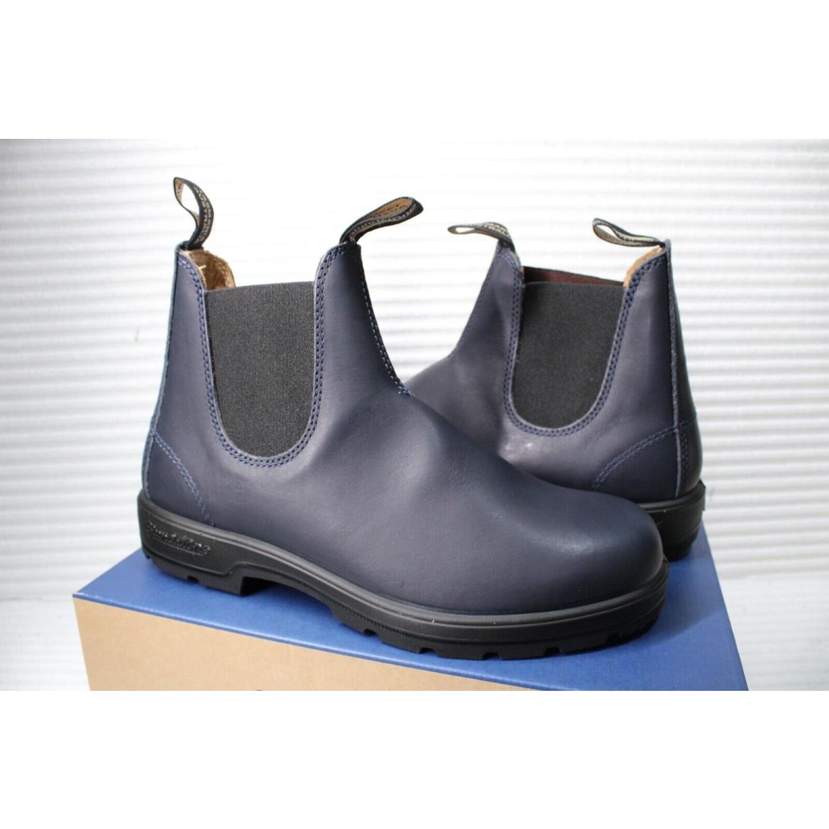 New/box Blundstone Leather Chelsea Boots 550 Navy Blue Mens US Size 9 10 11 11.5