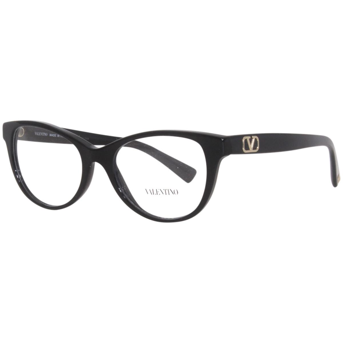 Valentino VA3057 5001 Eyeglasses Frame Women`s Black Full Rim Oval Shape 53mm