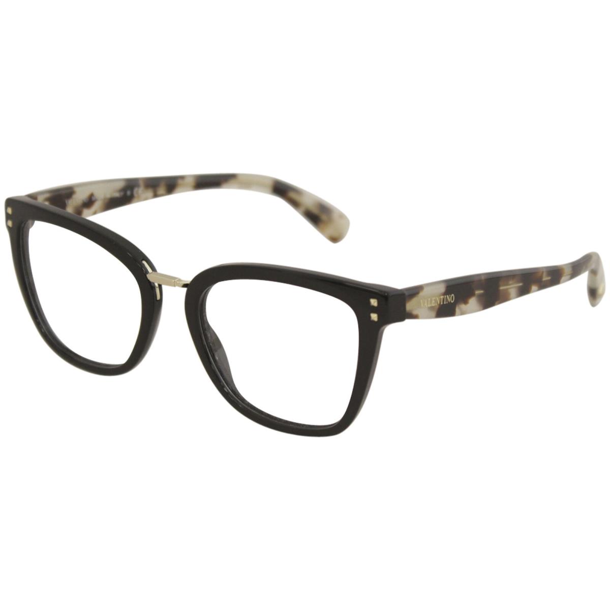 Valentino Women`s Eyeglasses VA3026 VA/3026 5001 Black/havana Optical Frame 52mm